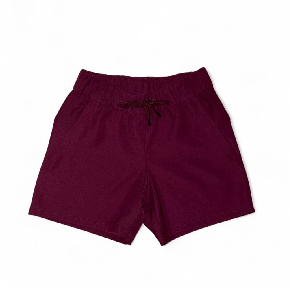 Lululemon Maroon Athletic Woven “4.5 Pull On Shorts In Dark Adobe Size 2 Small